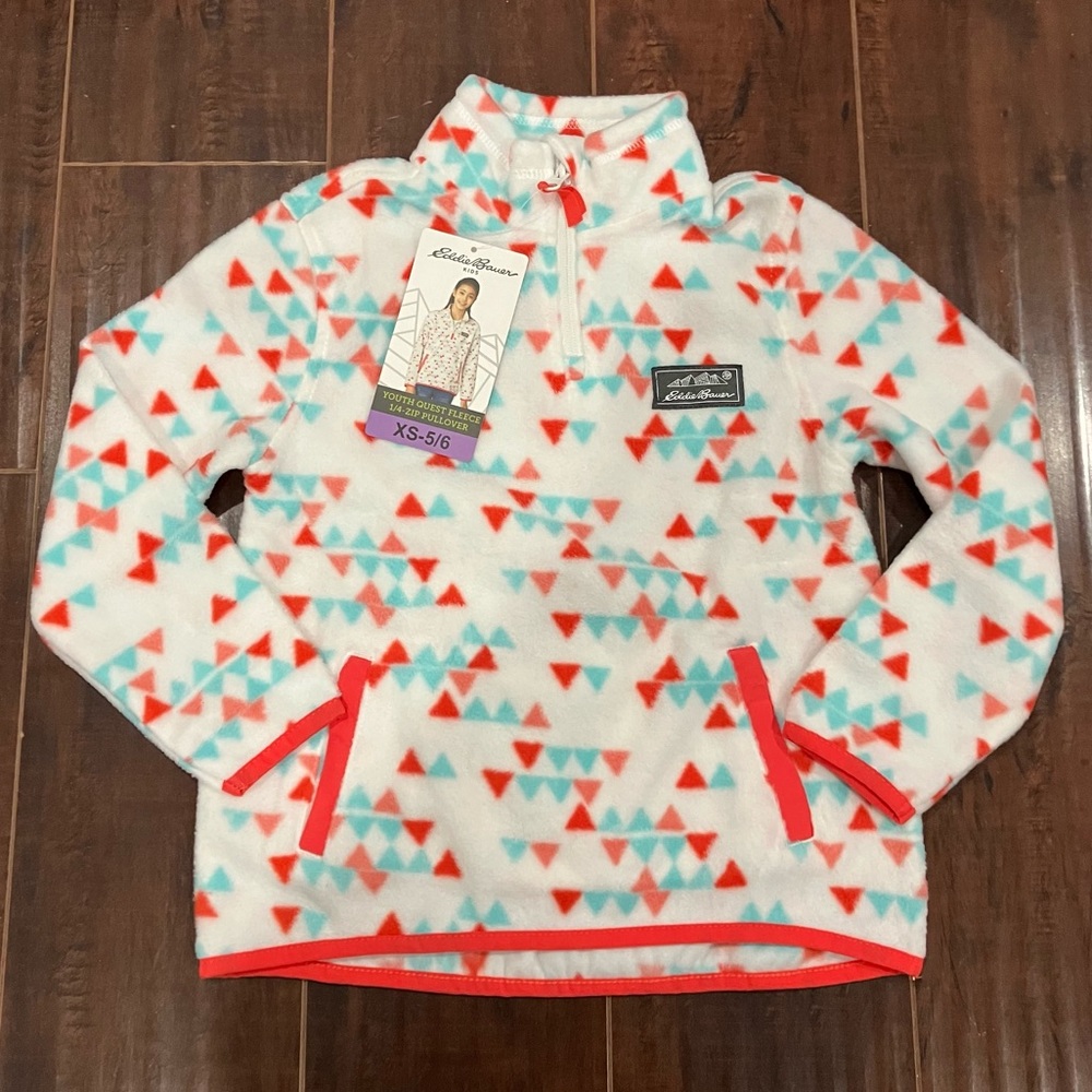 Eddie Bauer Girl’s Quest Fleece 1/4 Zip Pullover - XS (5/6)
